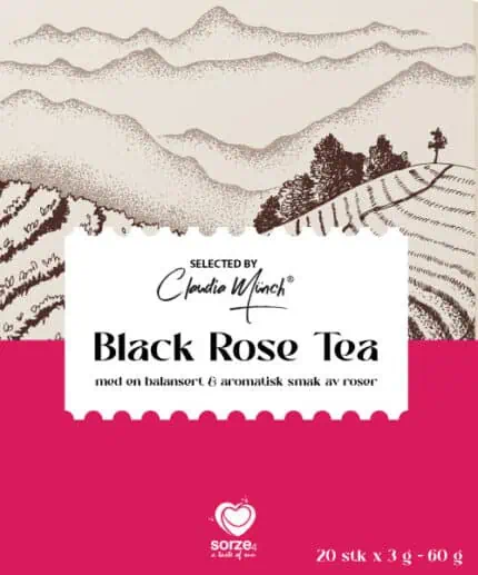 Sort te med rose
